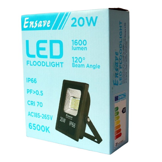 Ensave LED Floodlight 20W 8000Lm
