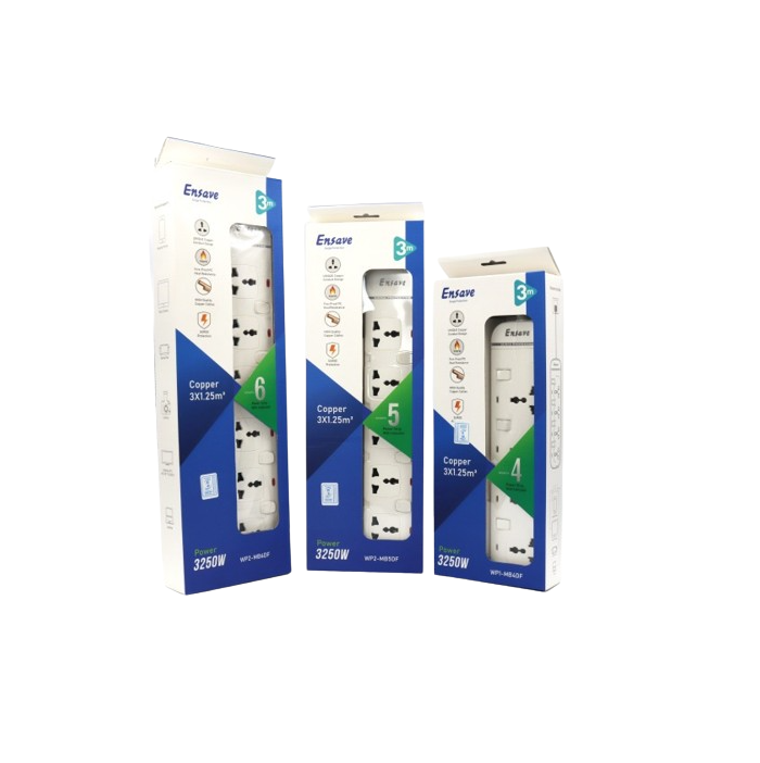 Ensave Extension Cable 5 Ways 3M Power 3250W - Image 2