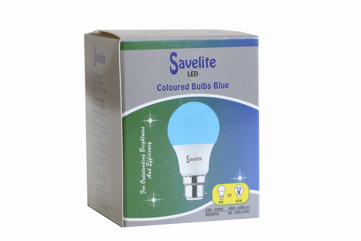 Savelite LED Colored Bulb A55 5W B22 Blue