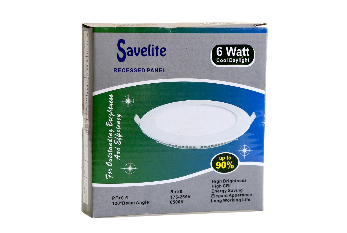 Savelite Recessed Panel 6Watt Colour Changing